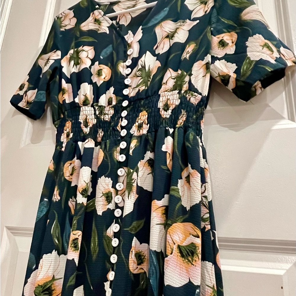 Floral Button Down Maxi With Front Slit